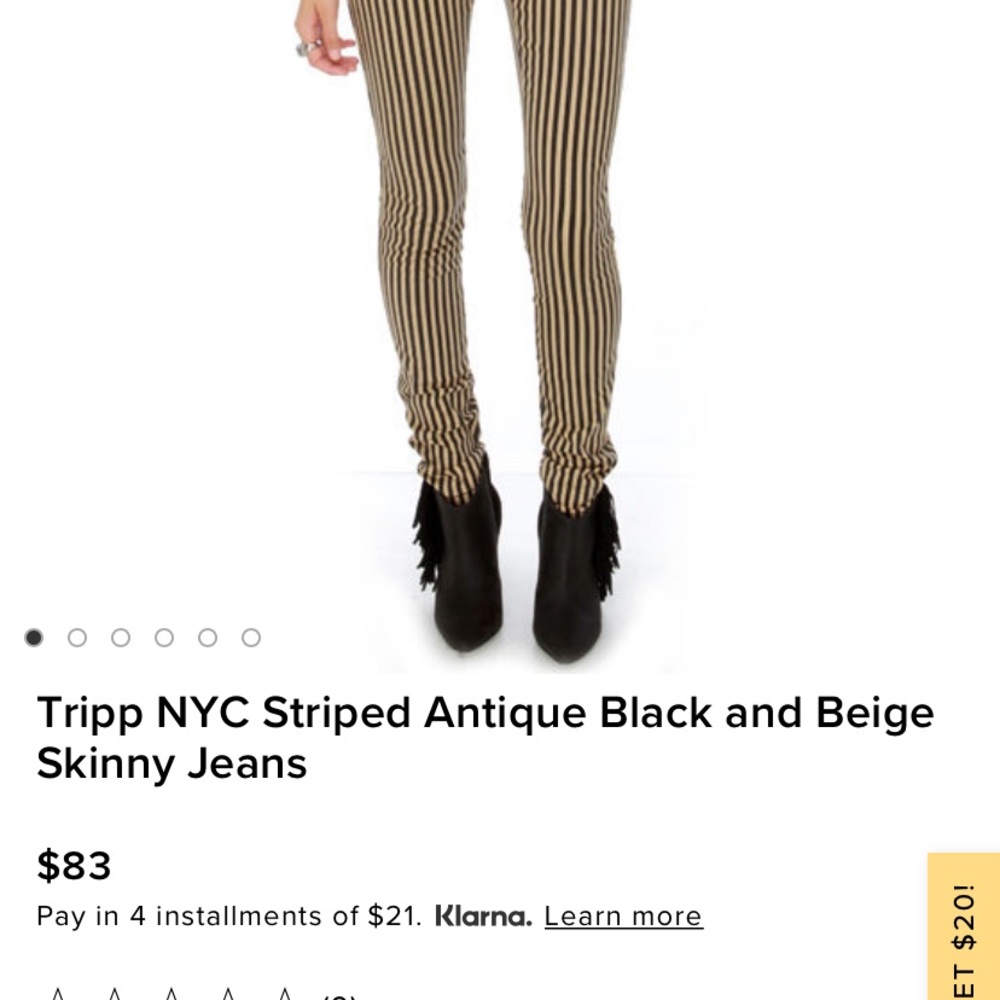 Tripp NYC Striped High Risk Skinny Jeans - Picture 10 of 10